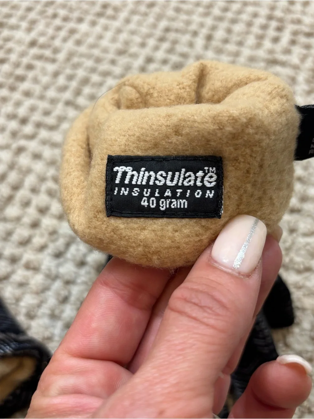 Ladies Marcus Adler Thinsulate Brand Lined Velour‎ Gloves One Size